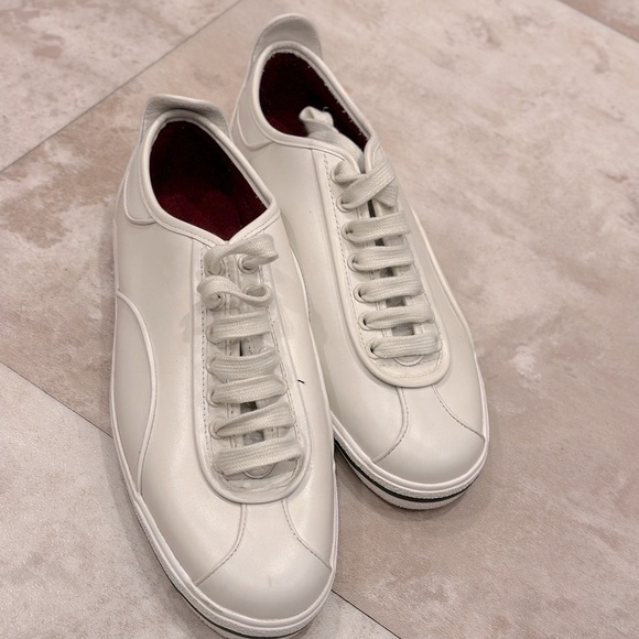 Marc by Marc Jacobs Women's Greenwich Calf Retro Fashion Sneaker (WHITE) Size 36 - Picture 2 of 6